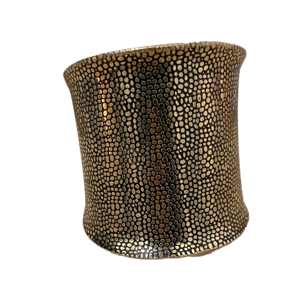 Textured gold cuff